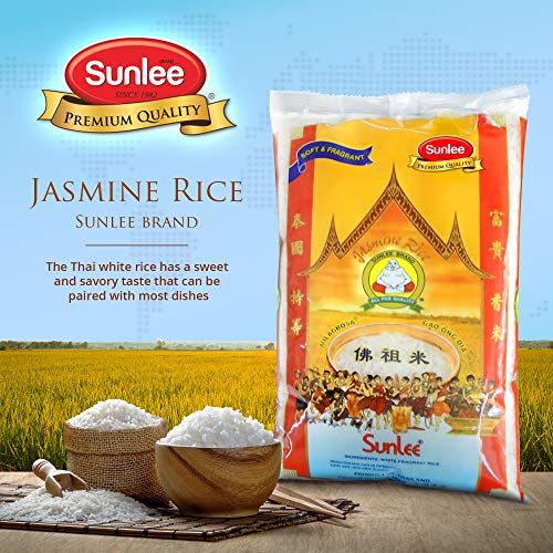 Sunlee Thai Jasmine Rice - 5 Lbs. Long Grain White Rice, Aromatic Thai Hom Mali, Great for Vegans & Vegetarians, Naturally Gluten-Free - Image 7
