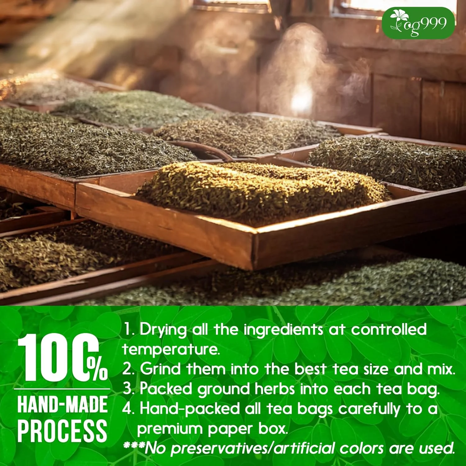 Super Moringa Herbal Tea, Improve Digestion, Support Brain, Weight, Skin and Sleep, Eco-Conscious Tea Bags - Image 7