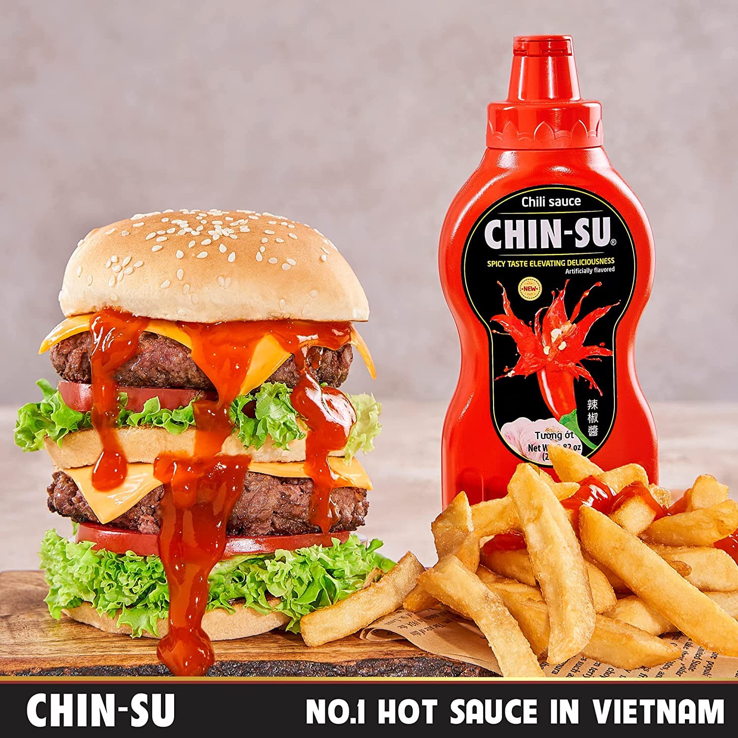 Chin-su Vietnamese Hot Sauce, Sweet Sriracha Chili Sauce 17.6 Oz (500g) - Image 2