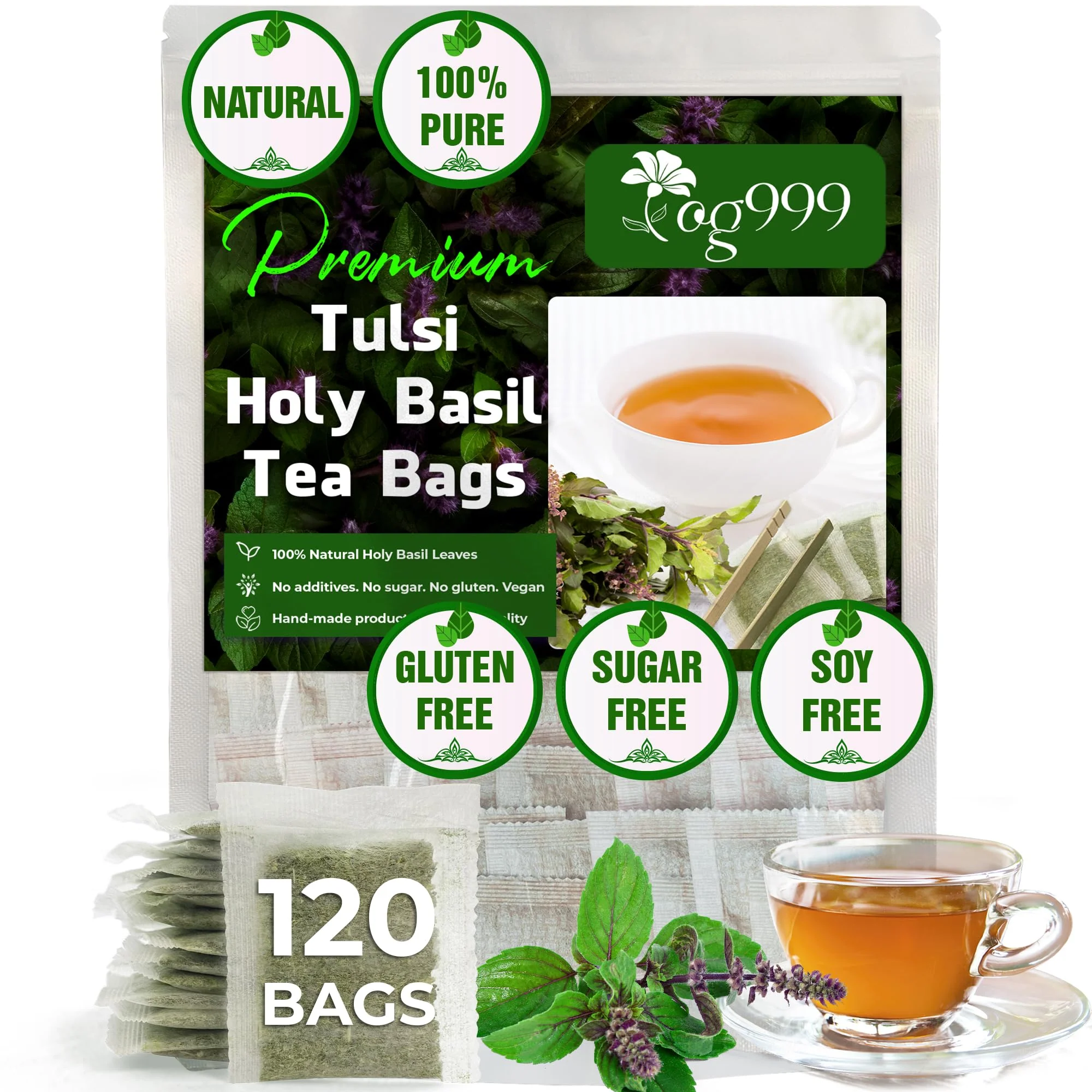 TOG999, Premium 120 Moringa Leaf Tea Bags, 100% Natural & Pure from Moringa Leaves. Loose Leaf Moringa Herbal Tea. Moringa Leaf Tea. No Sugar, No Caffeine, No Gluten, Vegan. - Image 14