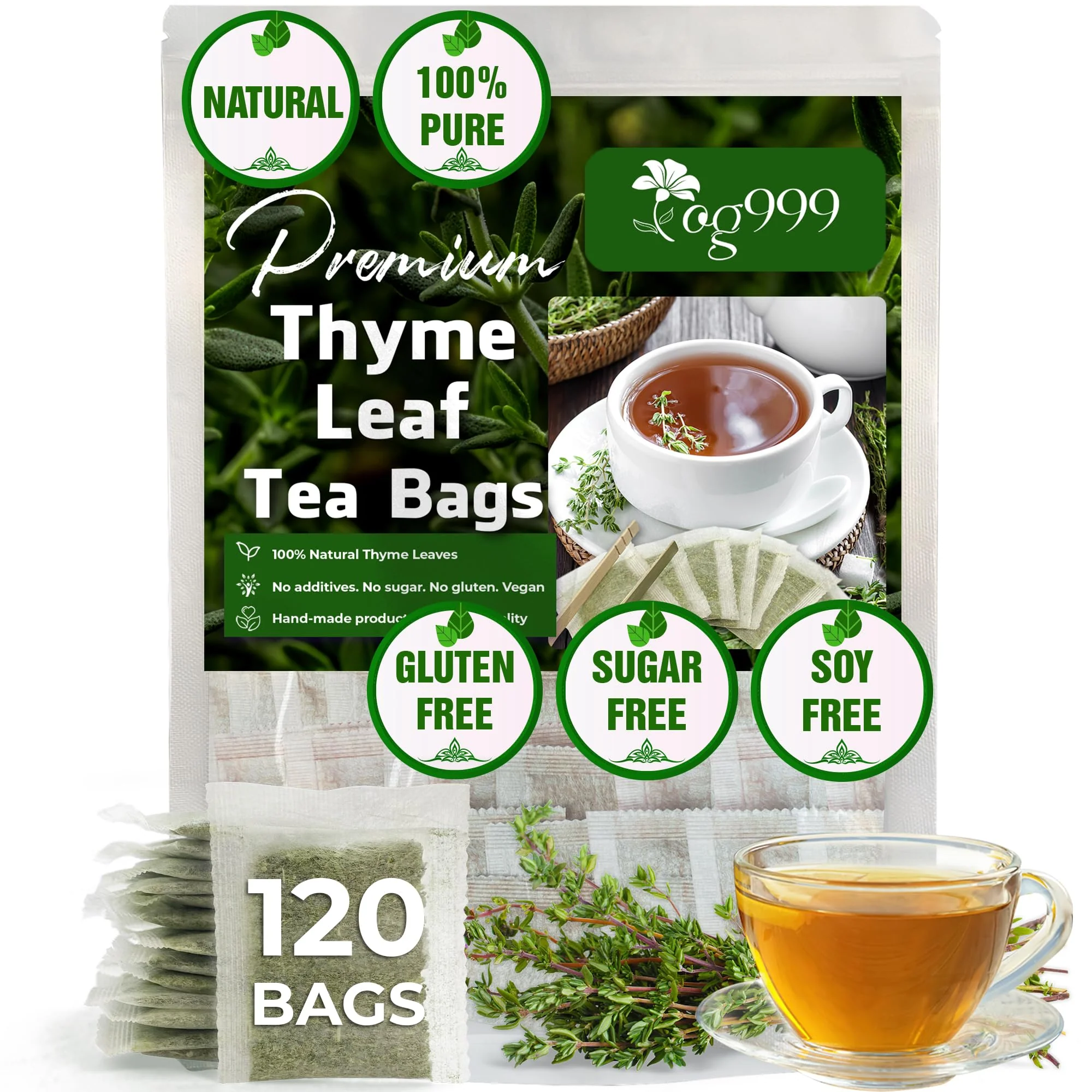 TOG999, Premium 120 Moringa Leaf Tea Bags, 100% Natural & Pure from Moringa Leaves. Loose Leaf Moringa Herbal Tea. Moringa Leaf Tea. No Sugar, No Caffeine, No Gluten, Vegan. - Image 18