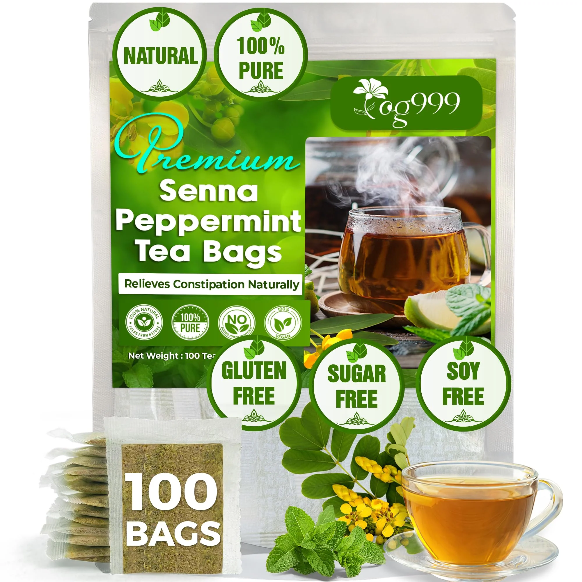 TOG999, Premium 120 Moringa Leaf Tea Bags, 100% Natural & Pure from Moringa Leaves. Loose Leaf Moringa Herbal Tea. Moringa Leaf Tea. No Sugar, No Caffeine, No Gluten, Vegan. - Image 38