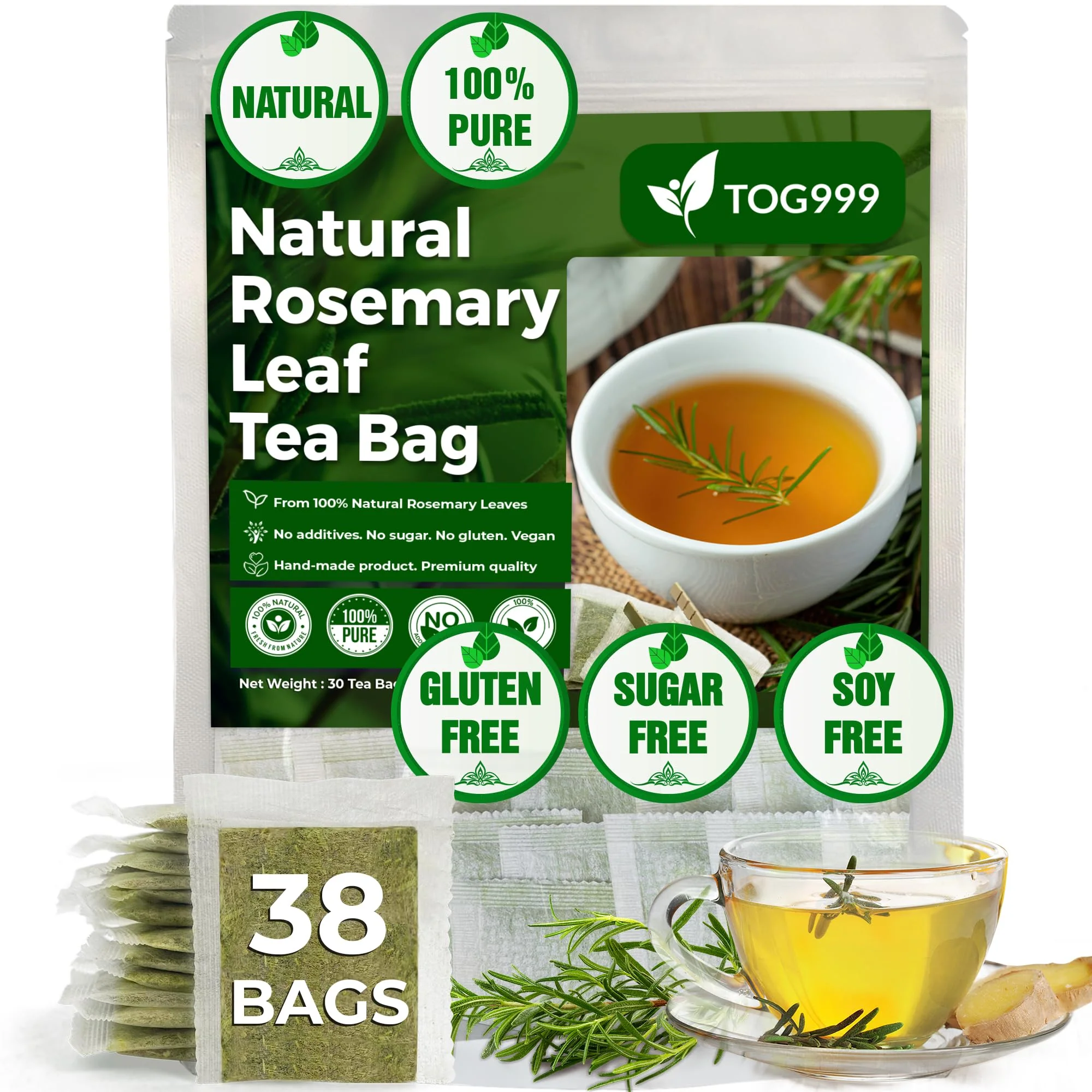 TOG999, Premium 120 Moringa Leaf Tea Bags, 100% Natural & Pure from Moringa Leaves. Loose Leaf Moringa Herbal Tea. Moringa Leaf Tea. No Sugar, No Caffeine, No Gluten, Vegan. - Image 41