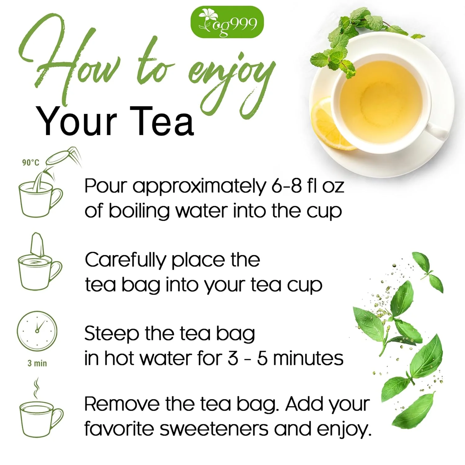 TOG999, Premium 120 Moringa Leaf Tea Bags, 100% Natural & Pure from Moringa Leaves. Loose Leaf Moringa Herbal Tea. Moringa Leaf Tea. No Sugar, No Caffeine, No Gluten, Vegan. - Image 9