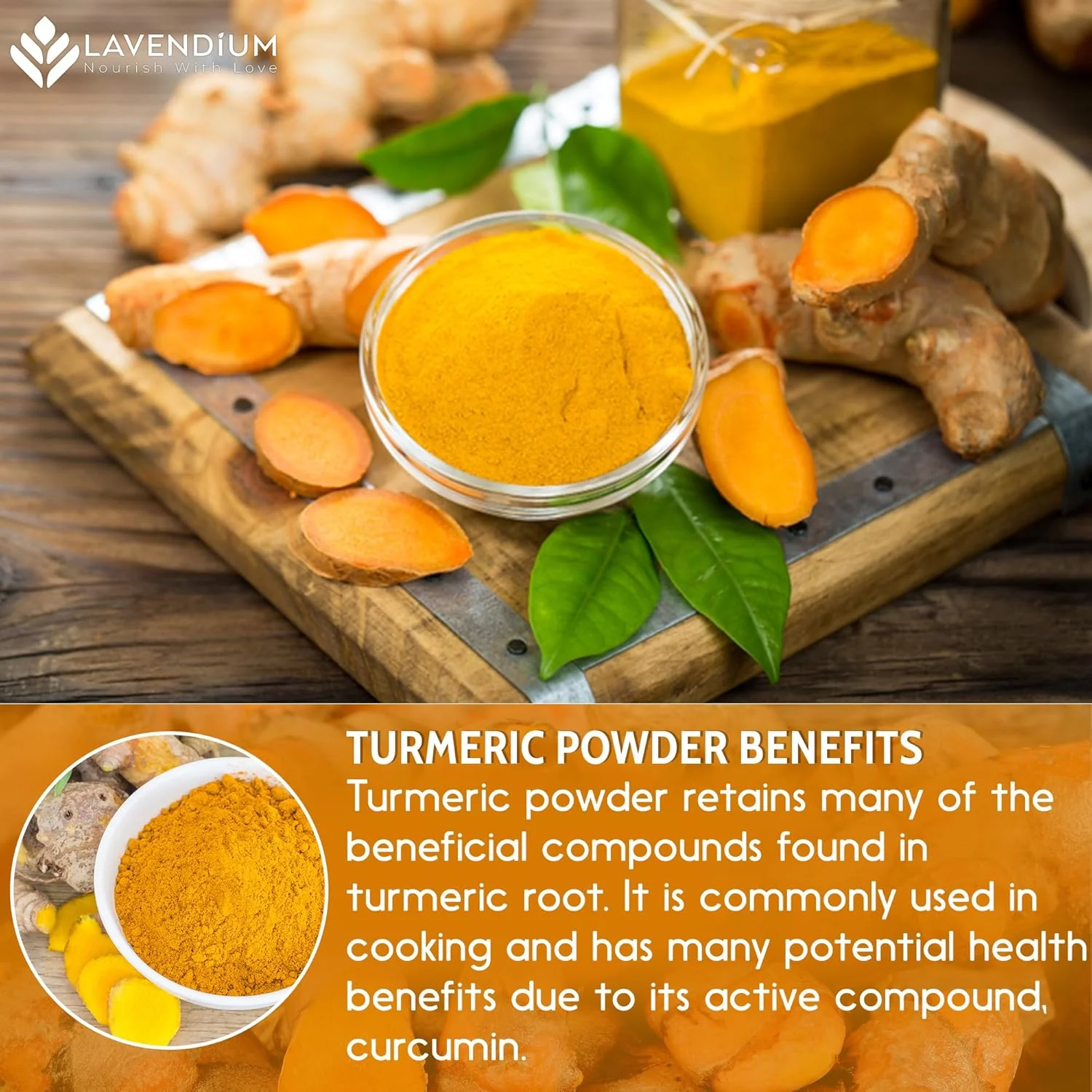 Turmeric Powder, 20oz (1.25 lbs), 100% Natural & Pure, Ground, Seasoning Root Powder, No Additives, No Gluten, Vegan - Image 5